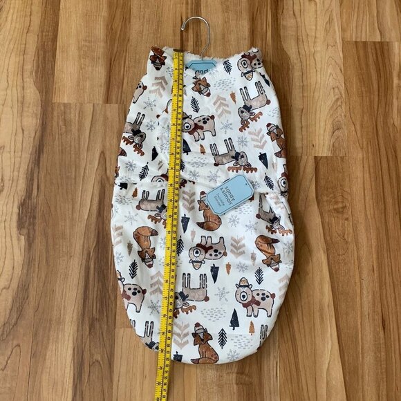 Sandy & Simon Forest Friends Baby Swaddle Blanket 3-6 Months Fleece Bear Fox New - Picture 3 of 10